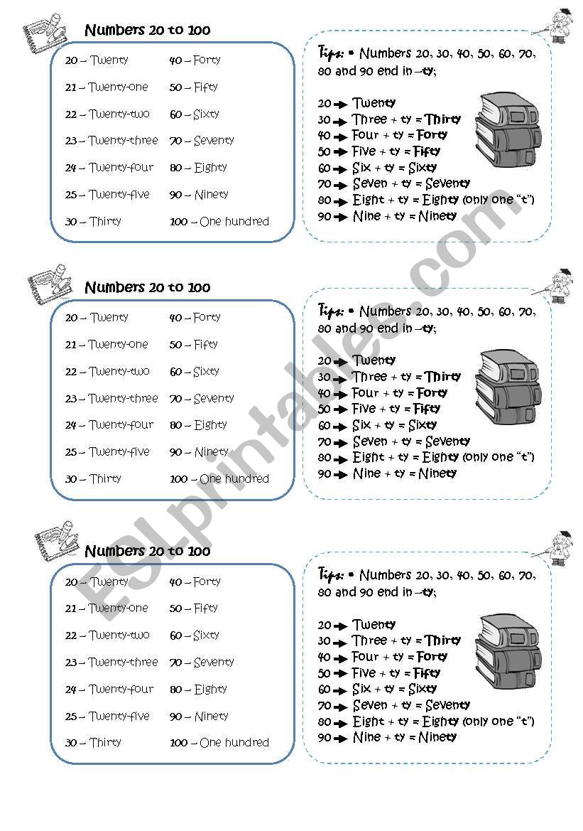 Numbers worksheet