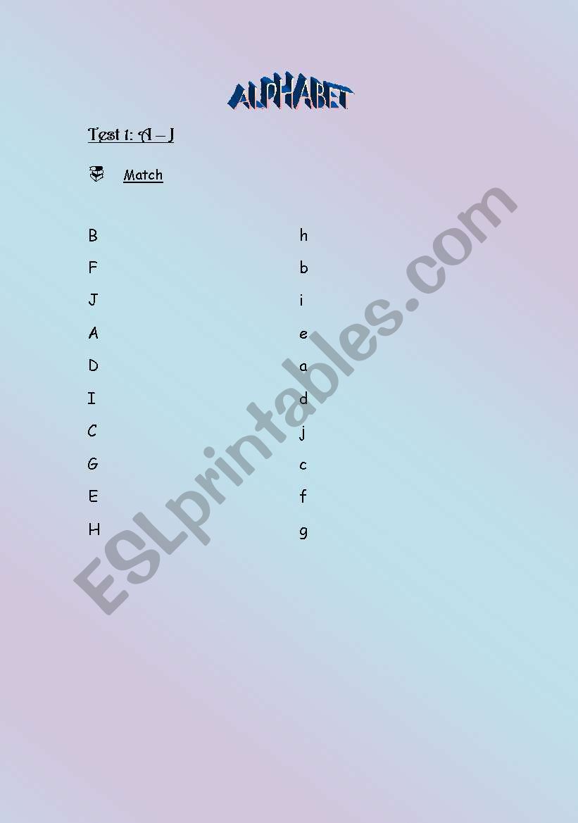 Alphabet 2 worksheet