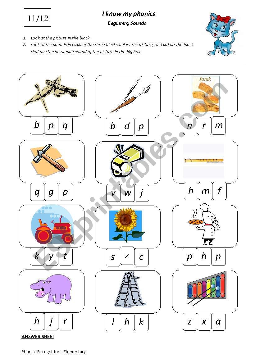 I Know My Phonics Beginning Sounds 11/12