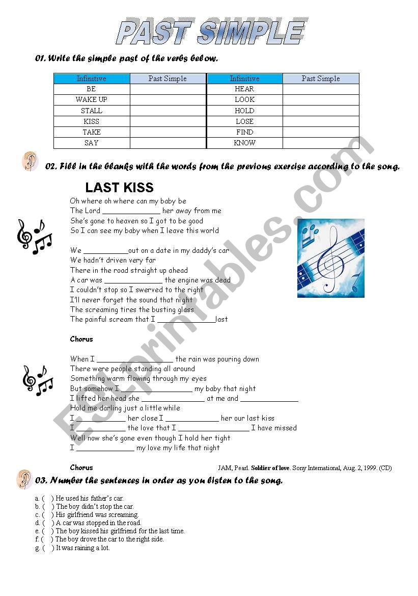 Past Simple - Irregular Verbs worksheet