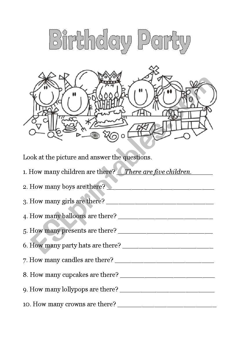 Happy Birthday - 4 of 6 worksheet