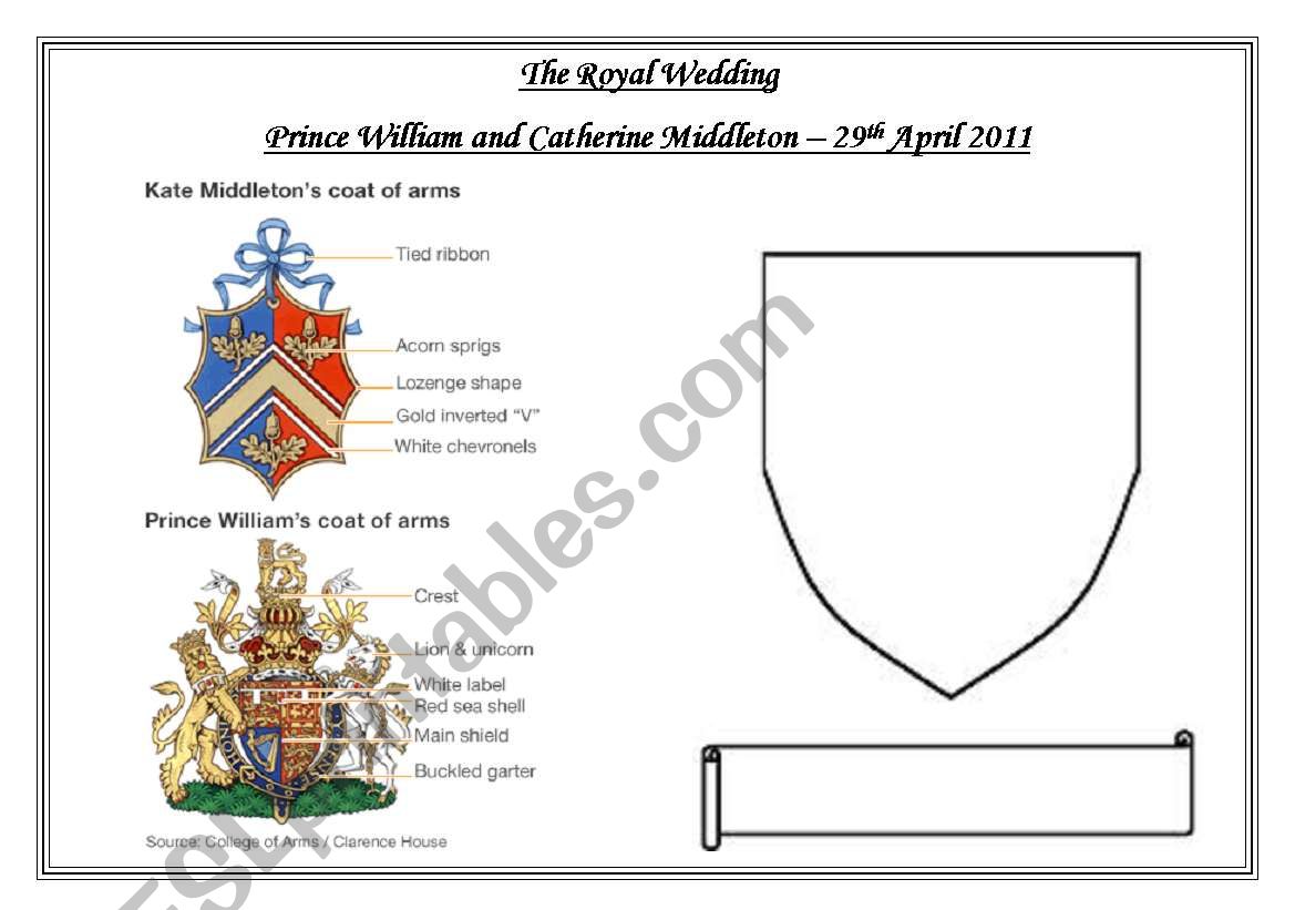 Royal Wedding - Create a Coast of Arms
