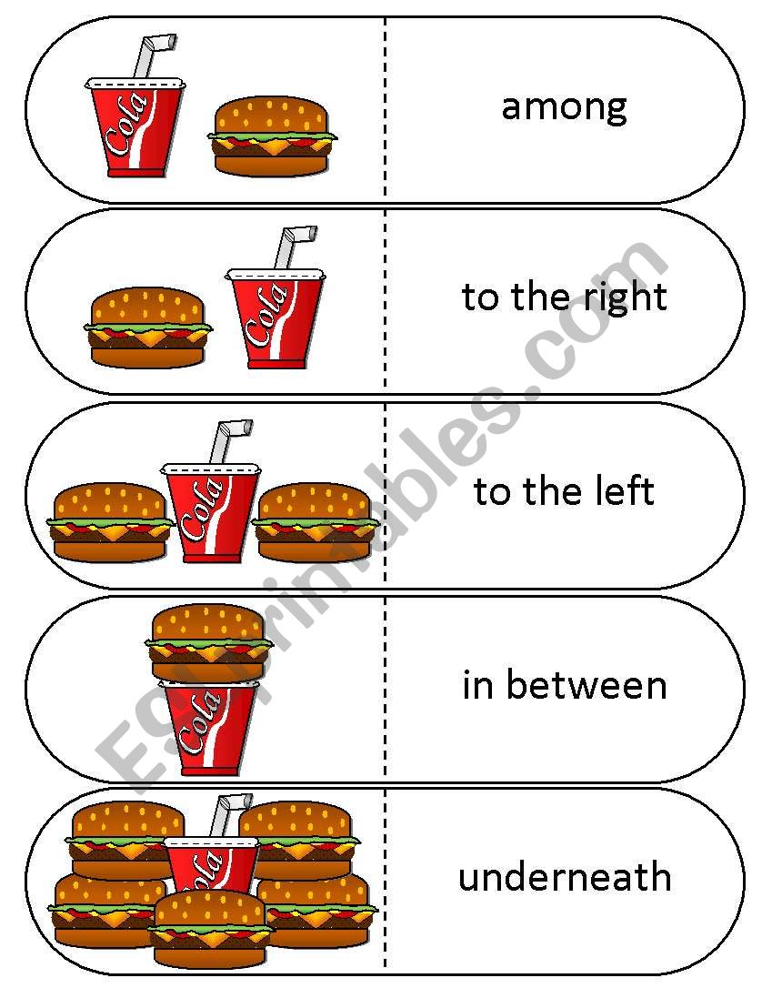 Where is the Drink Preposition Dominoes and Memory Cards Part 1 of 2 (with Poster and Worksheets)