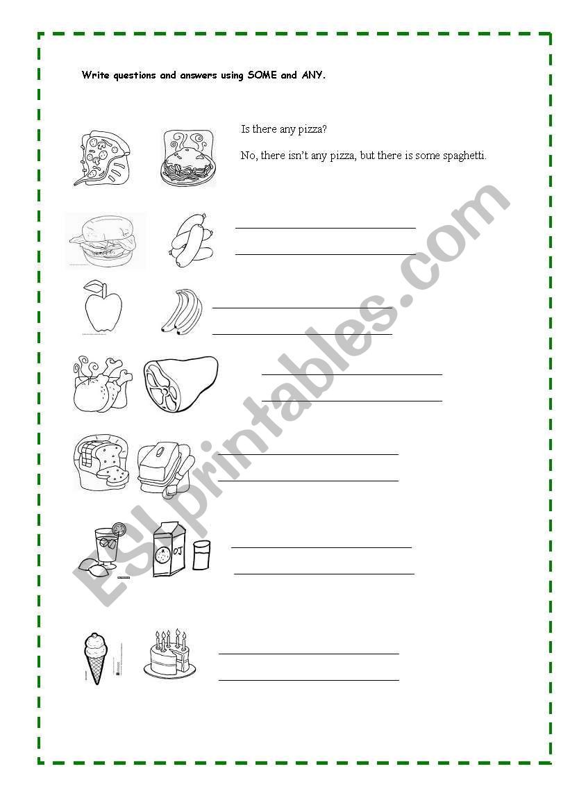 Some and Any worksheet