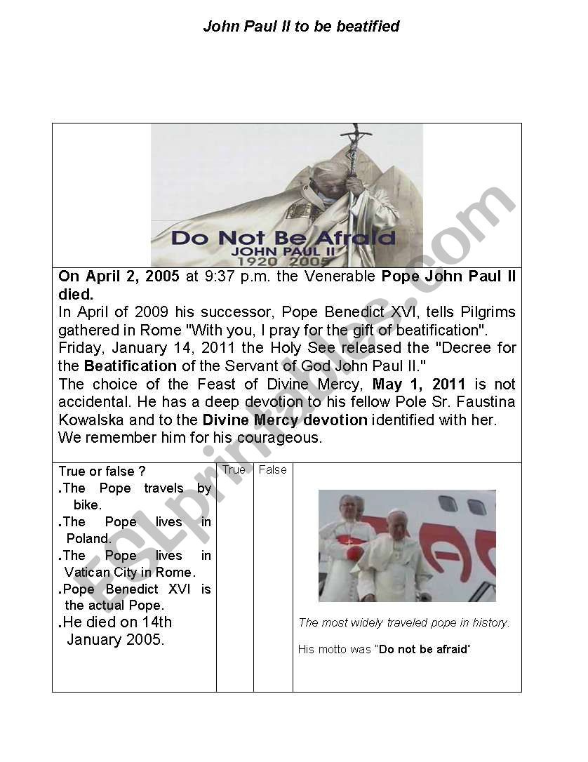 John Paul II will be beatified!