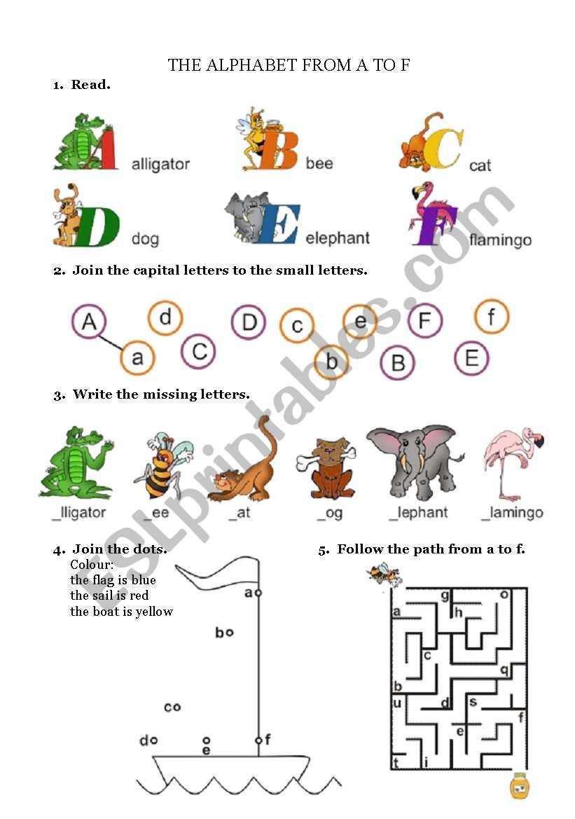 The Alphabet - 1 of 3 worksheet