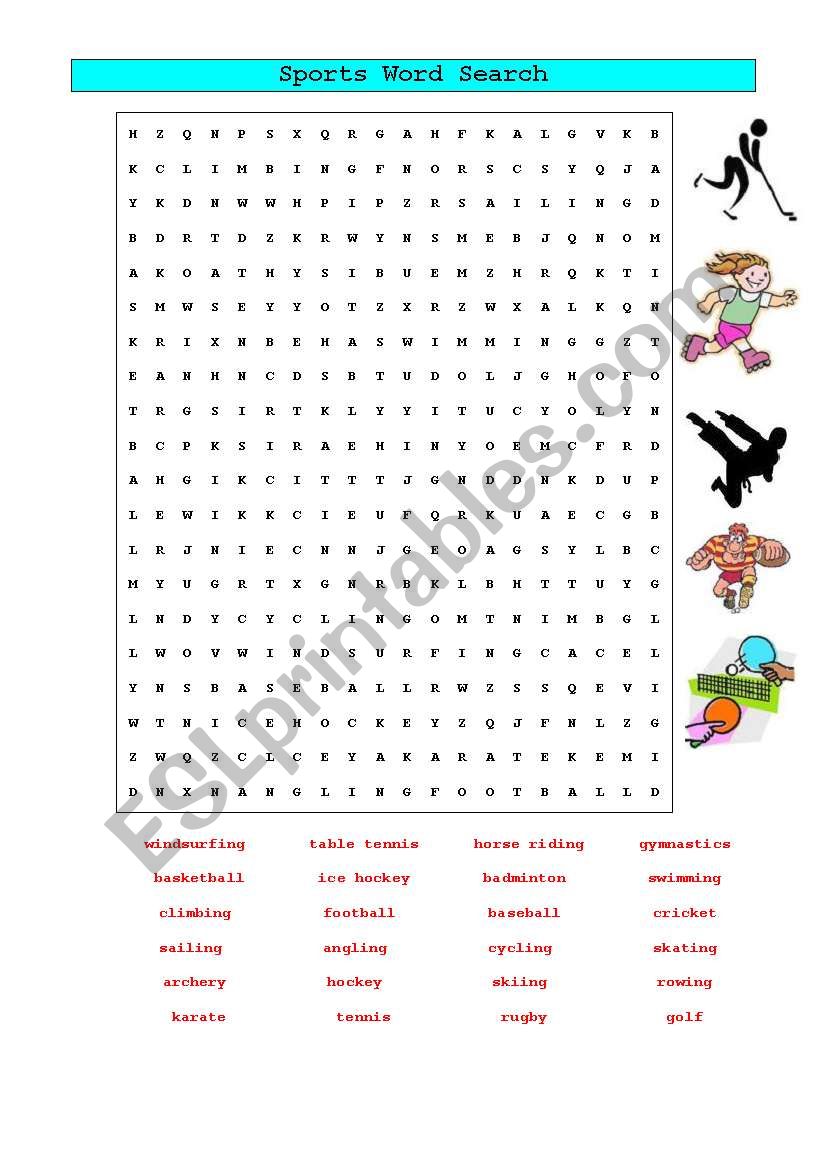 sports worksheet