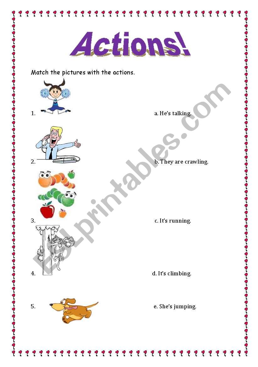 Actions! worksheet