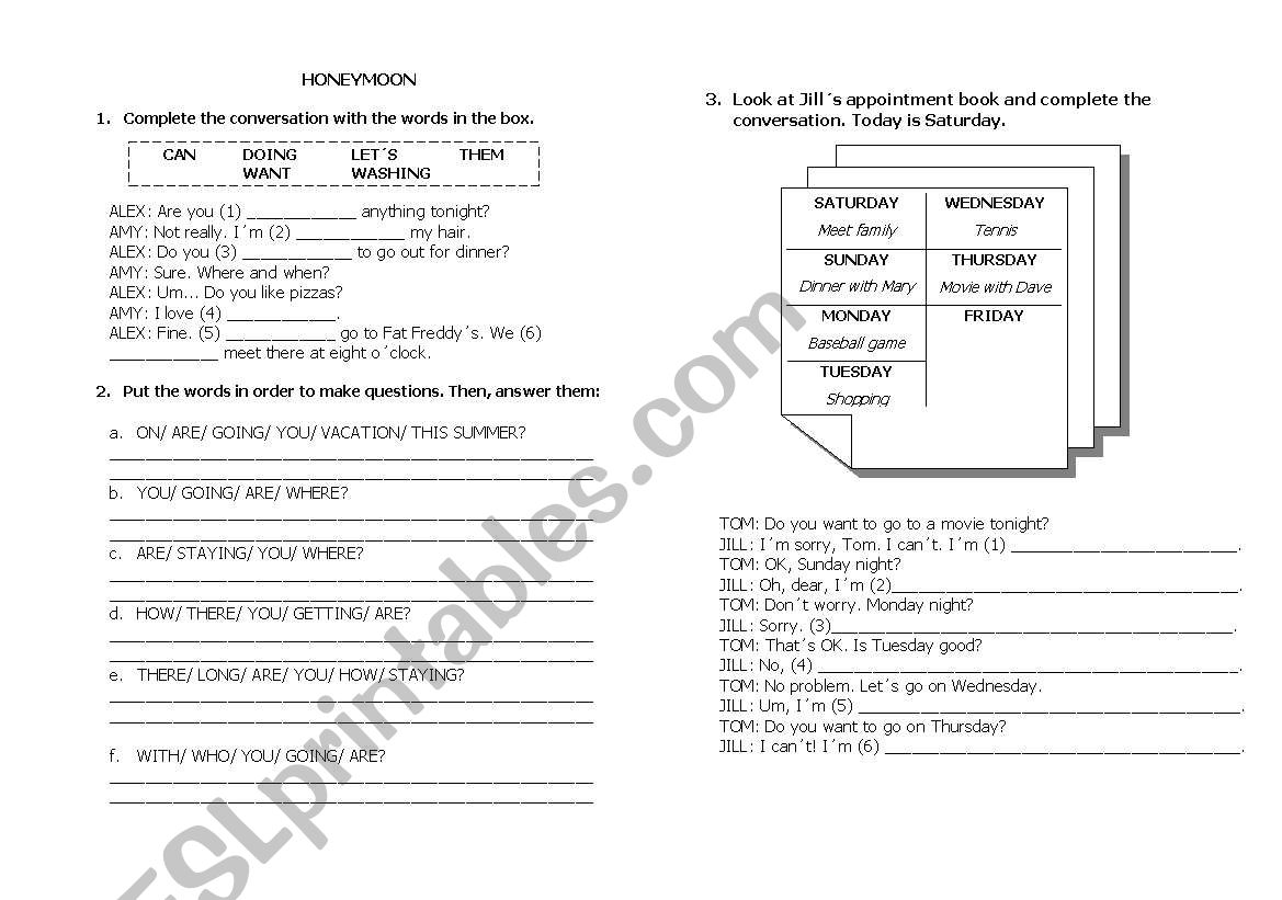 Will/ Going to worksheet