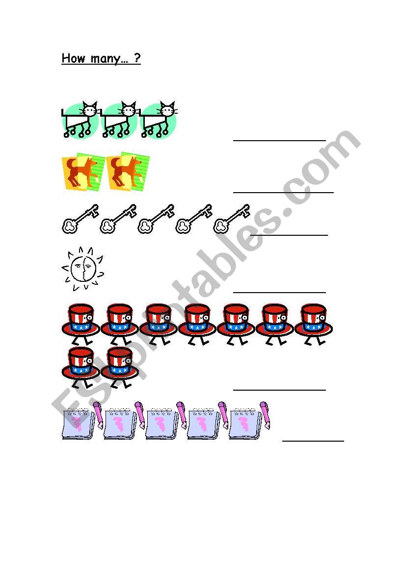 Numbers and Colours Fun worksheet