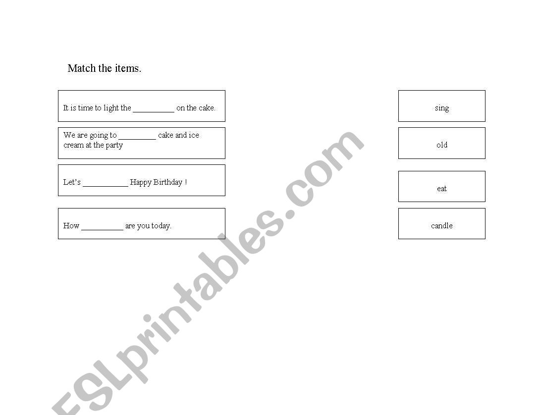 Exercise worksheet