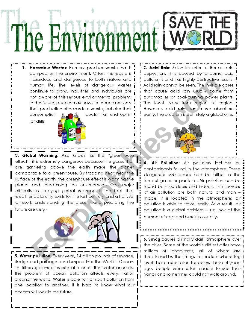 The Environment worksheet
