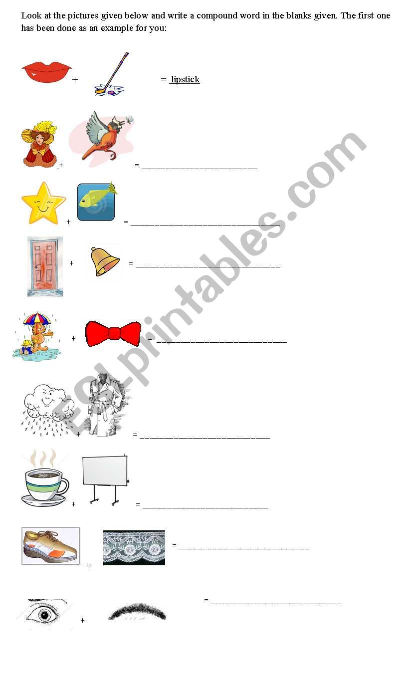 compound words worksheet