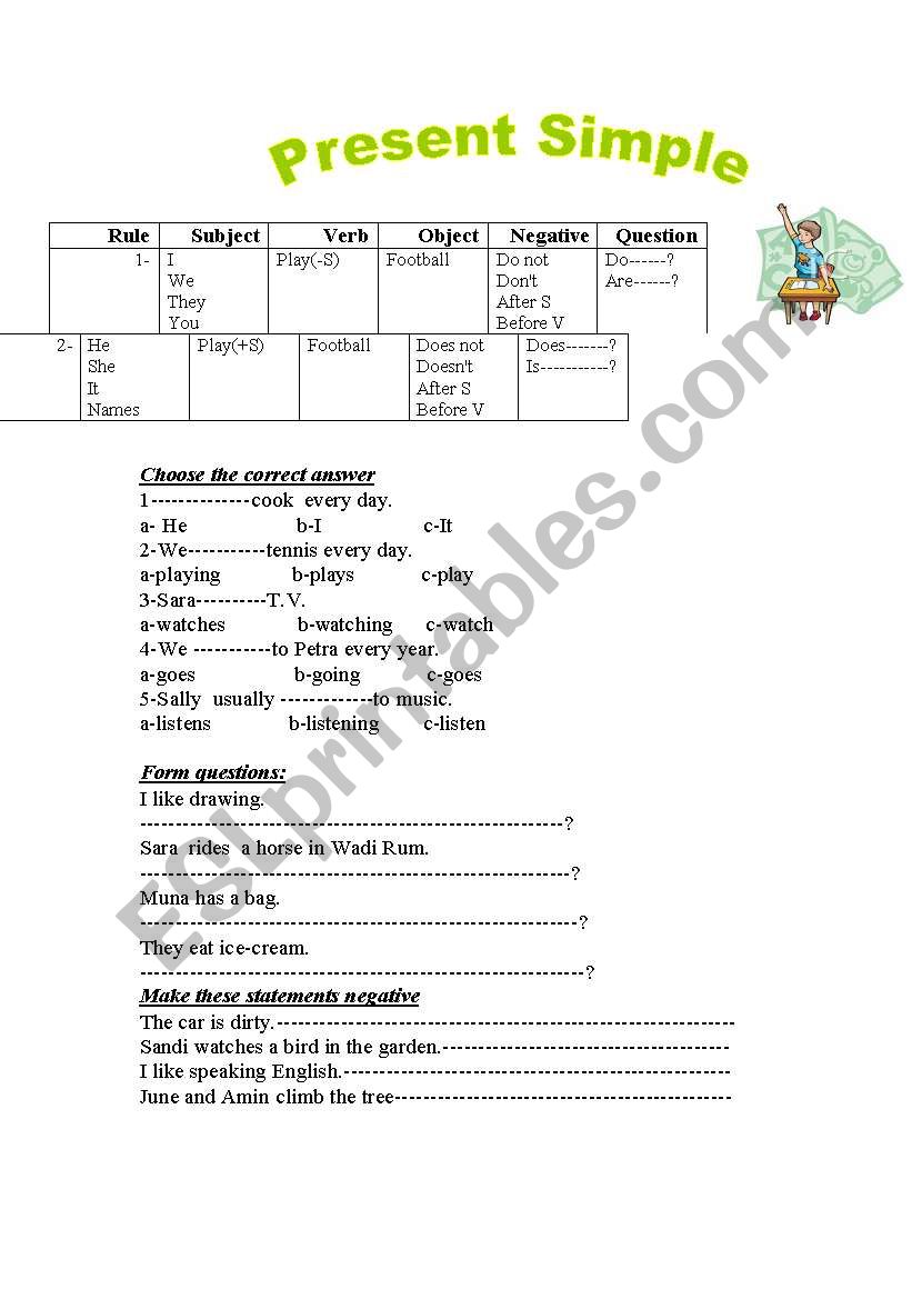 present simple worksheet