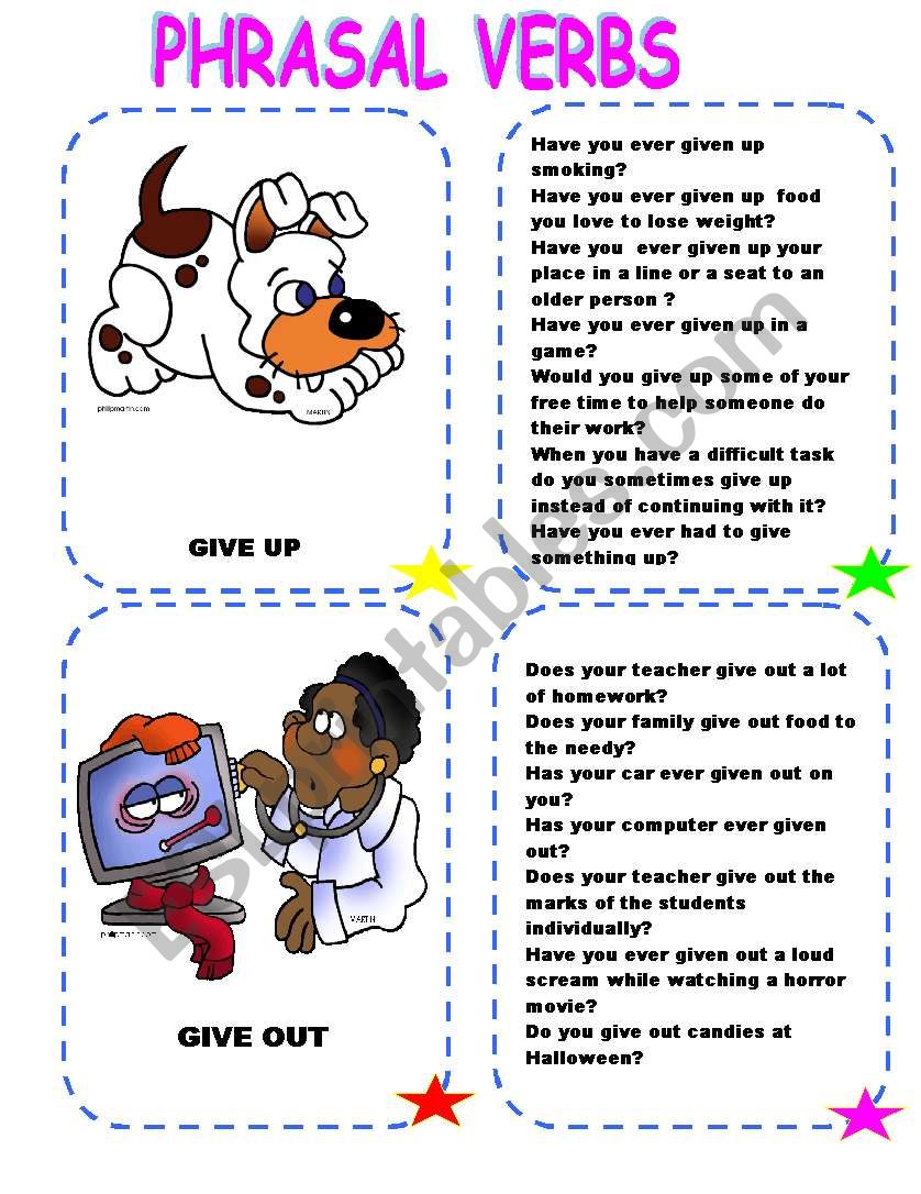 PHRASAL VERBS worksheet