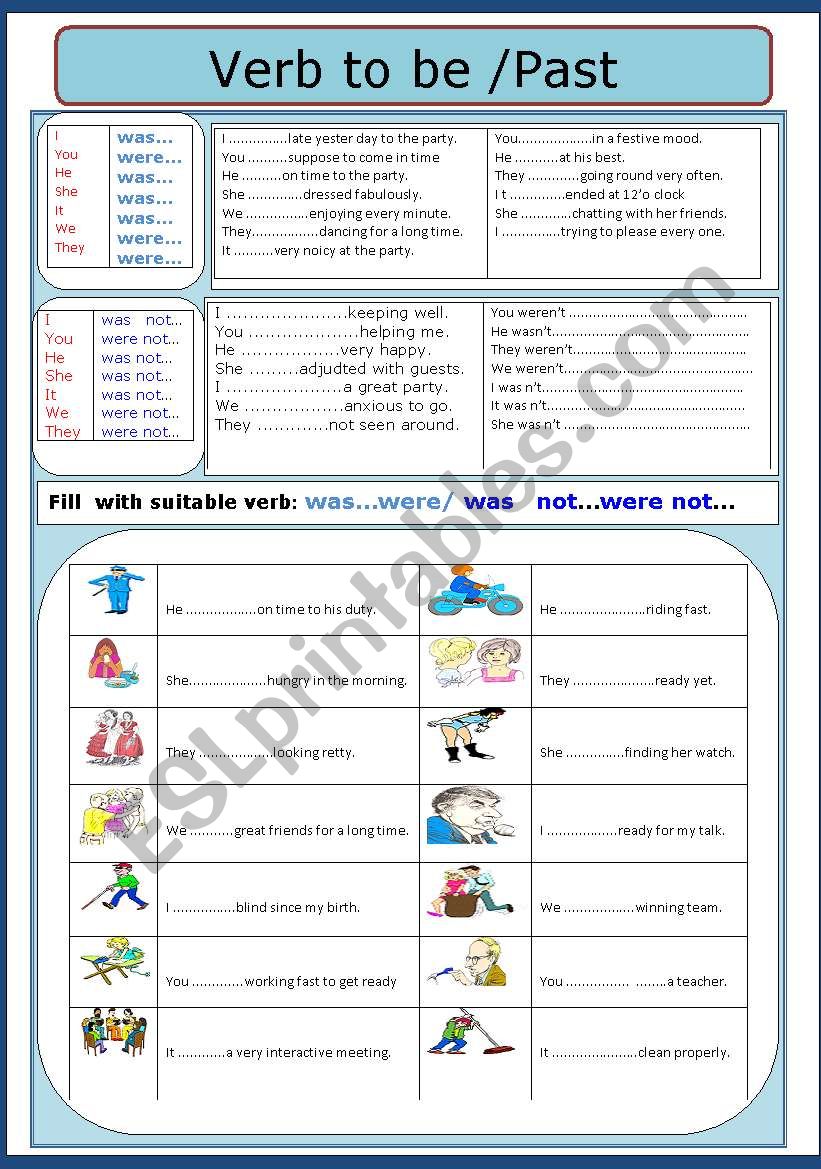 verb to be worksheet