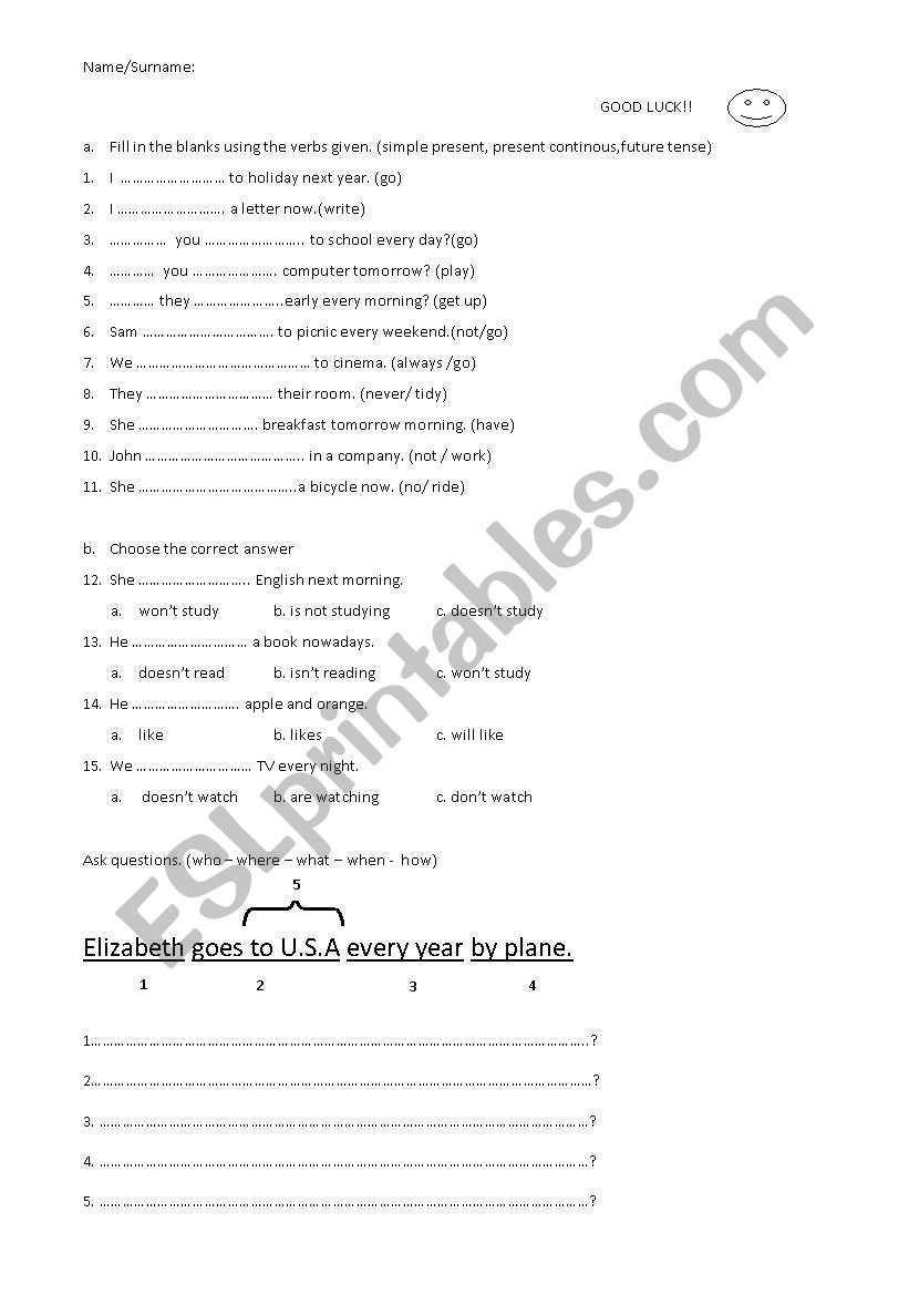 worksheet worksheet