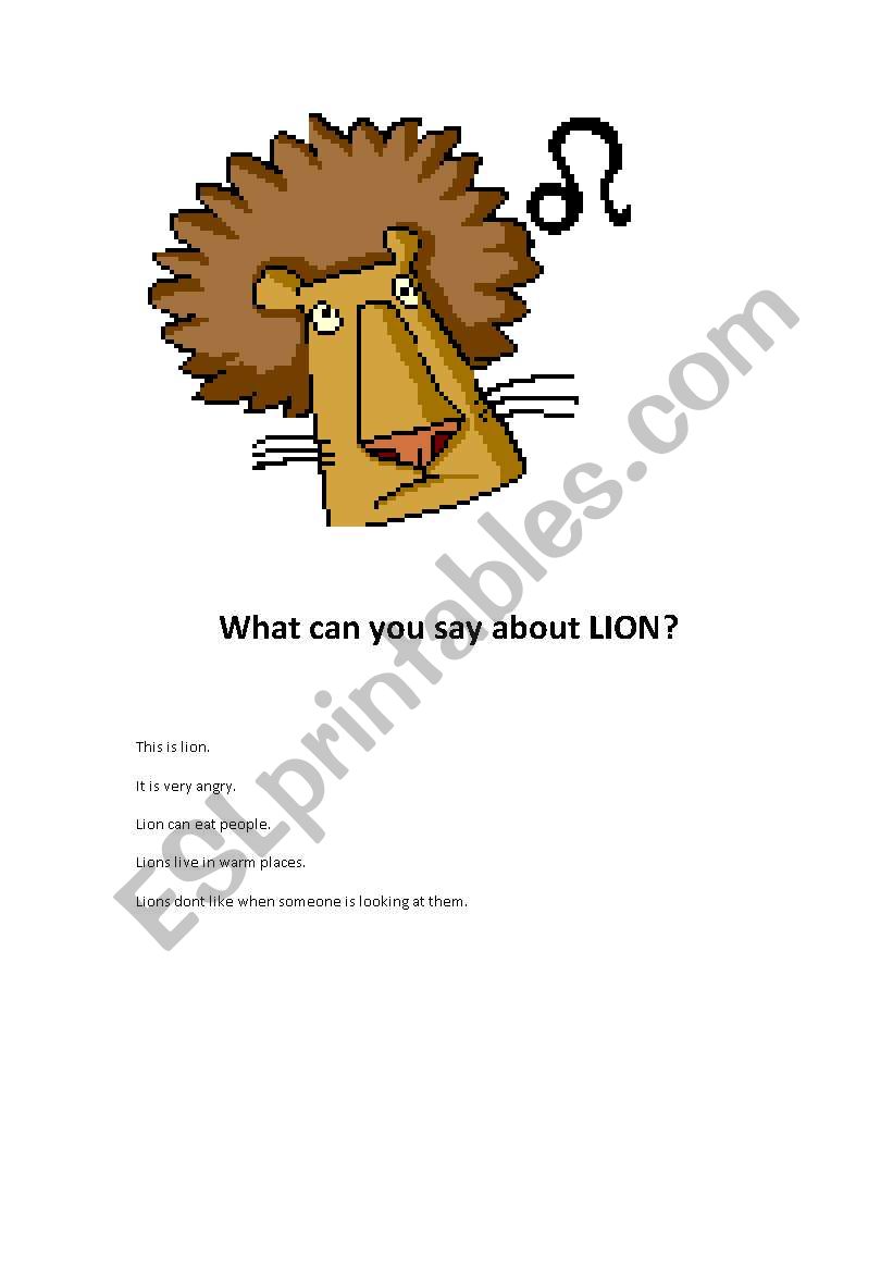 What can you say about animals?(Lion)