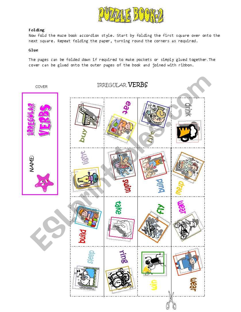 IRREGULAR VERBS- Puzzle book  2/2