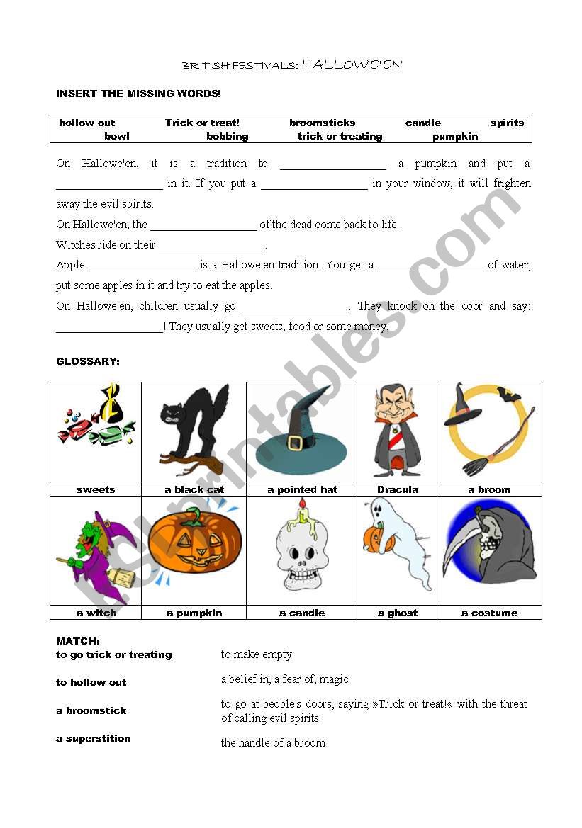 HALLOWEEN worksheet