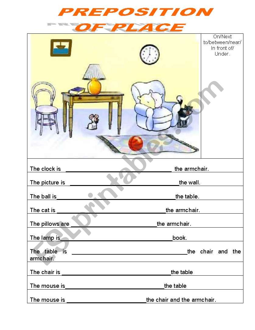 Preposition of place 