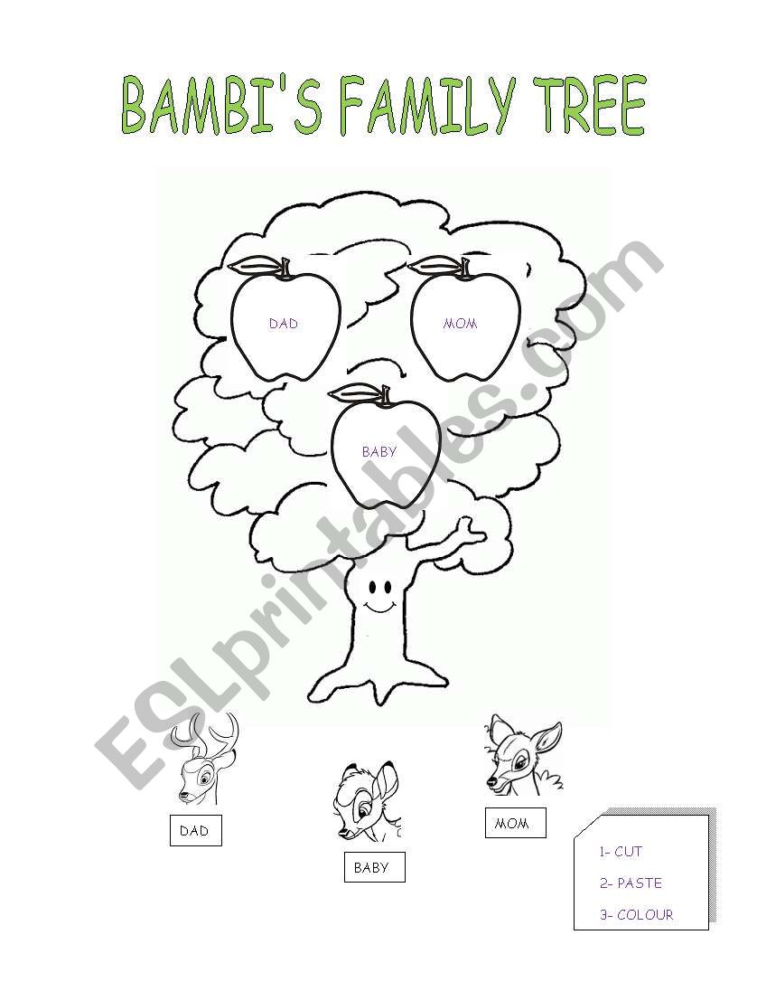 Bambis family tree worksheet