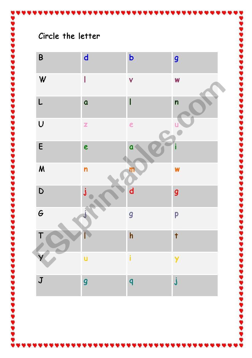 Alphabet 3 worksheet
