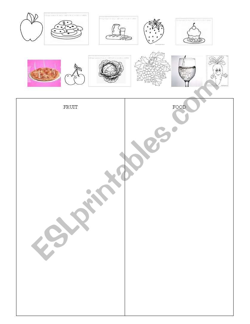 Fruit or not? worksheet