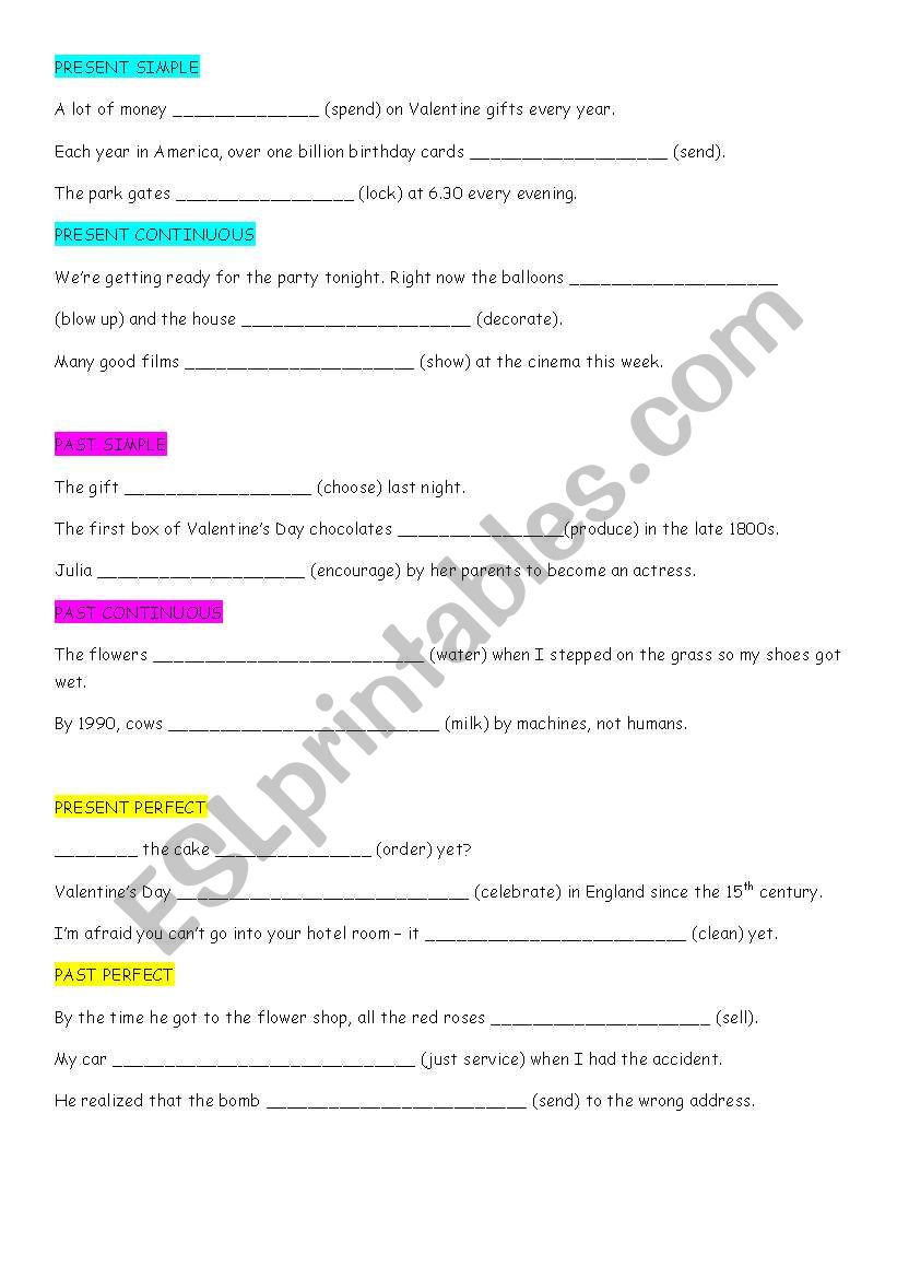 PASSIVE made simple worksheet