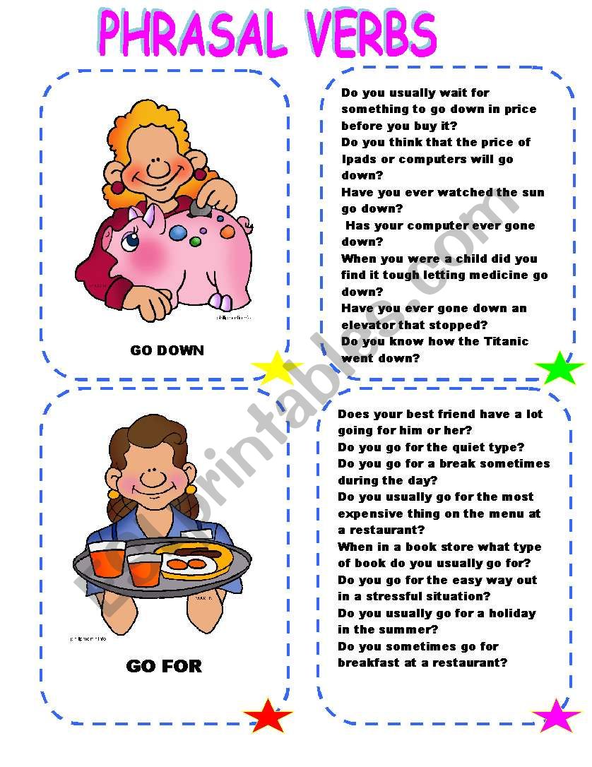 PHRASAL VERBS worksheet