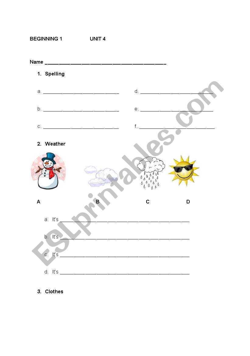 Beginning One Quiz worksheet