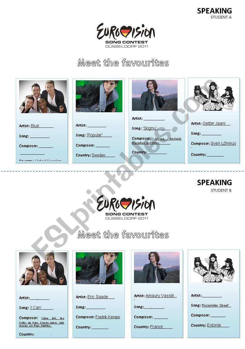 EUROVISION SONG CONTEST 2011 (SPEAKING)