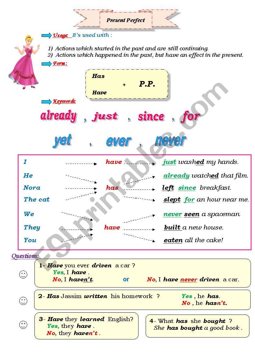 Present Perfect worksheet