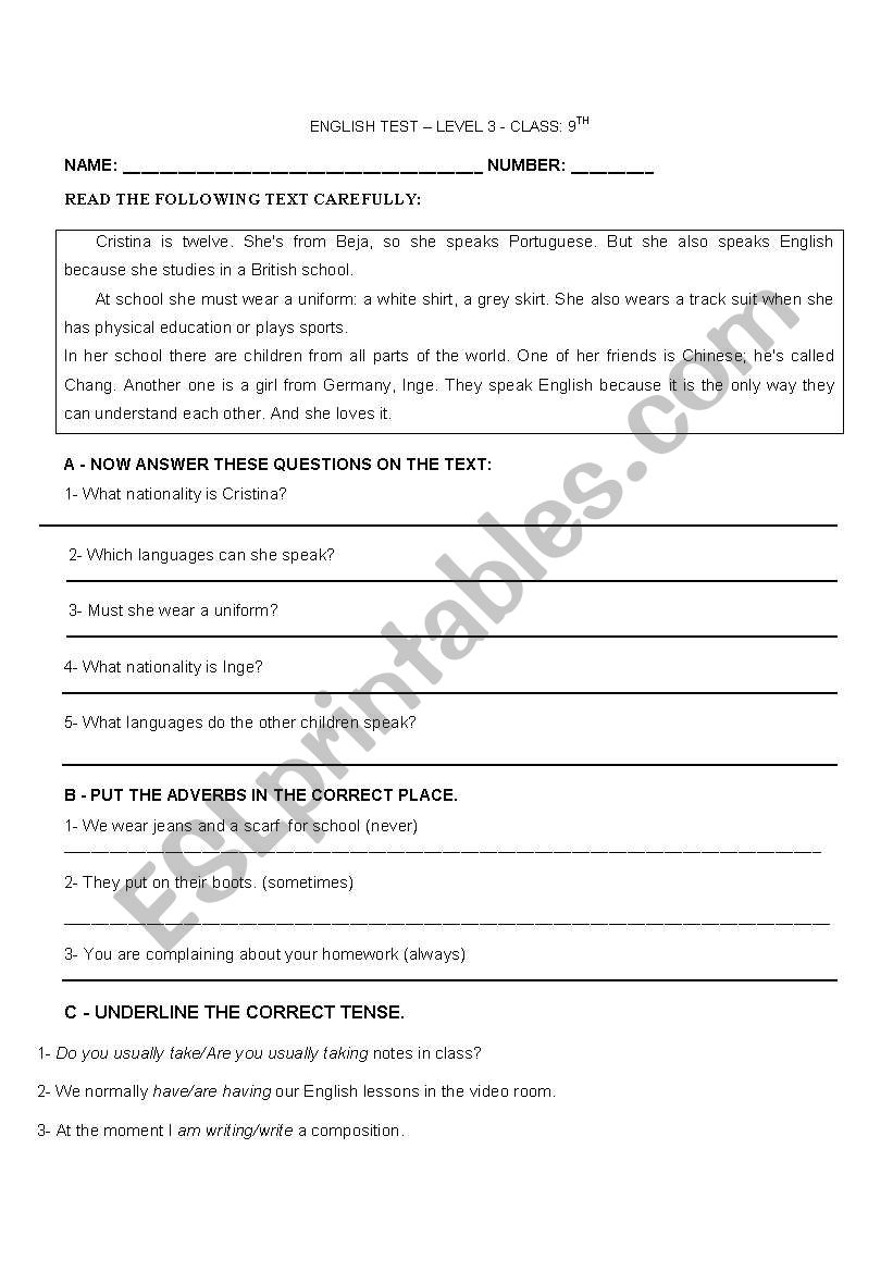 english-worksheets-worksheet-9th-grade