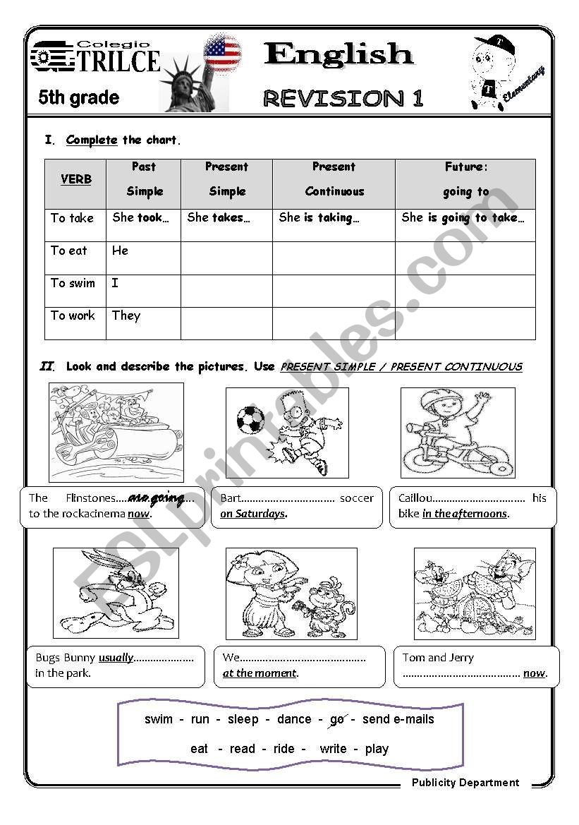 REVISION (Presen Simple/Present Continuous/ Past Simple/ Future Simple)