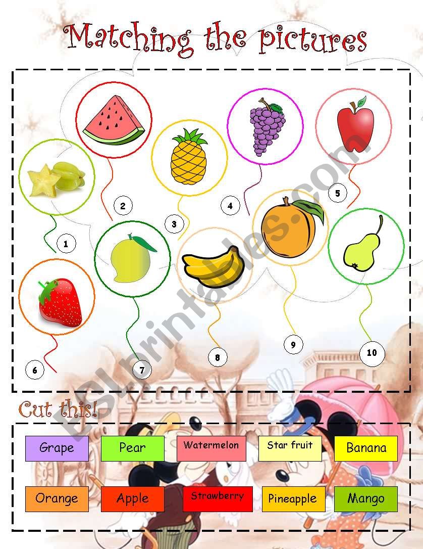 fruits worksheet