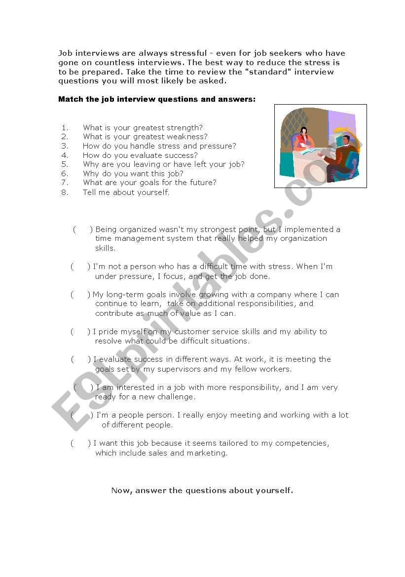 Job Interview worksheet