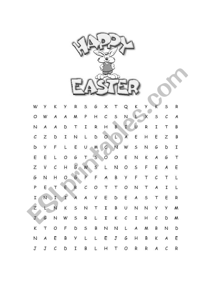 Different word hunt worksheet