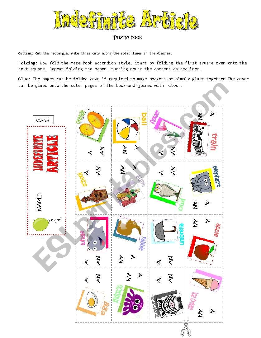 INDEFINITE ARTICLE-Puzzle book