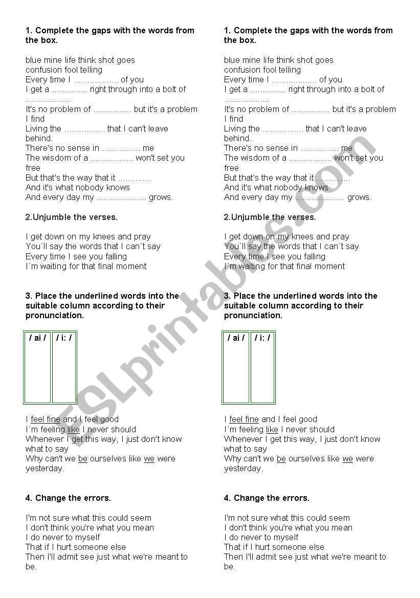 Bizarre Love triangle  worksheet