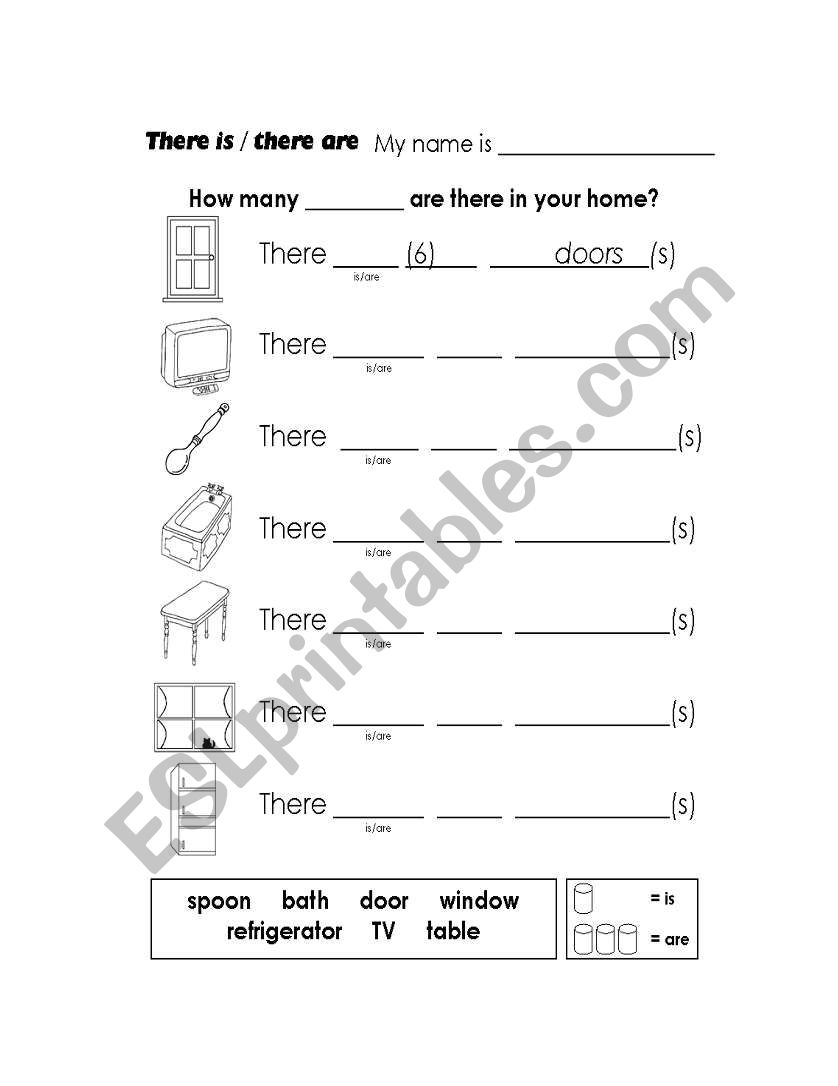 There is and there are worksheet