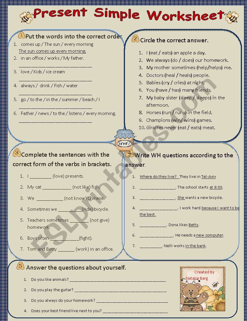 Present Simple worksheet