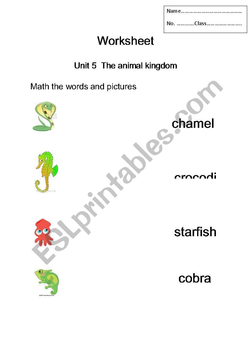 Kids math words  worksheet