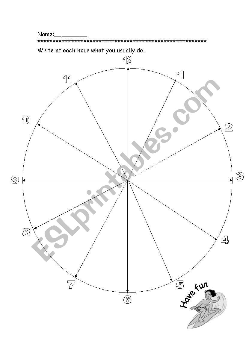 Time division worksheet