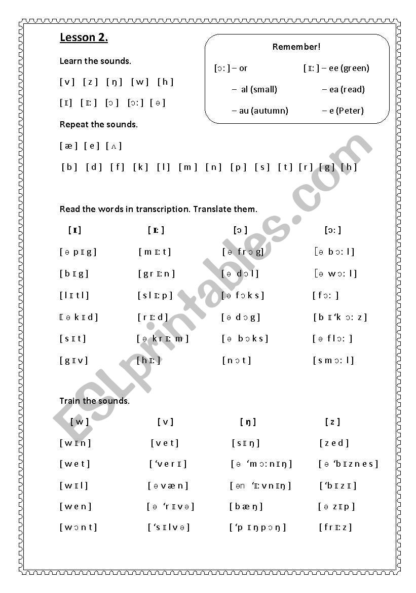 Lesson 2 worksheet