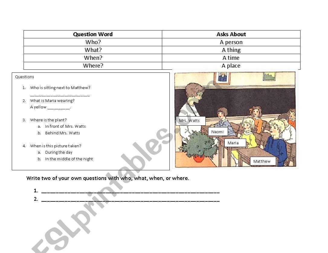 Introduction to Question Words