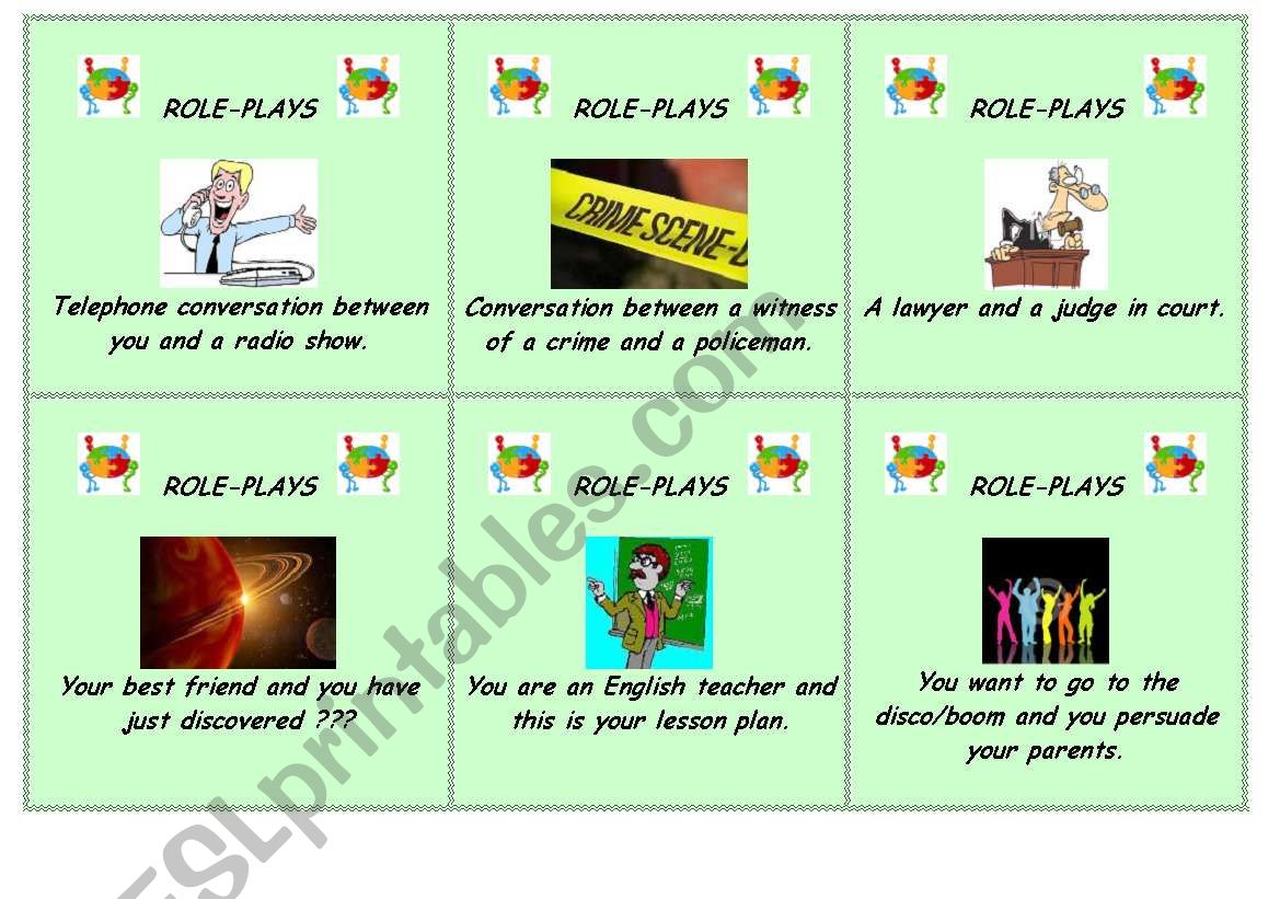 Role-Plays worksheet