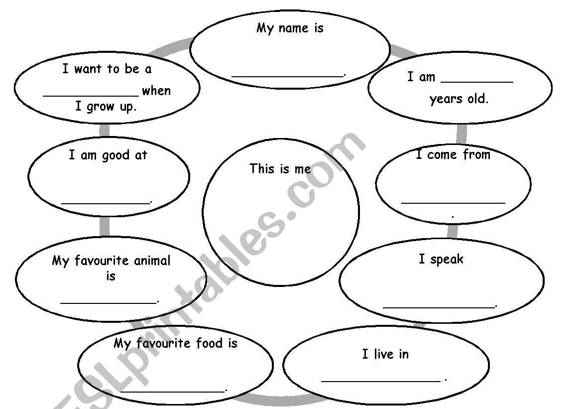 All about me worksheet worksheet