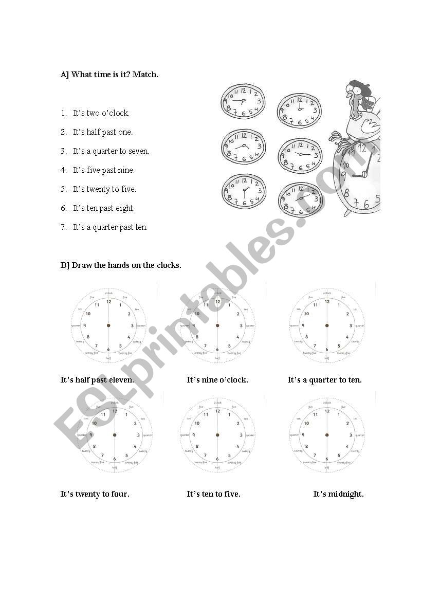 What time is it? worksheet