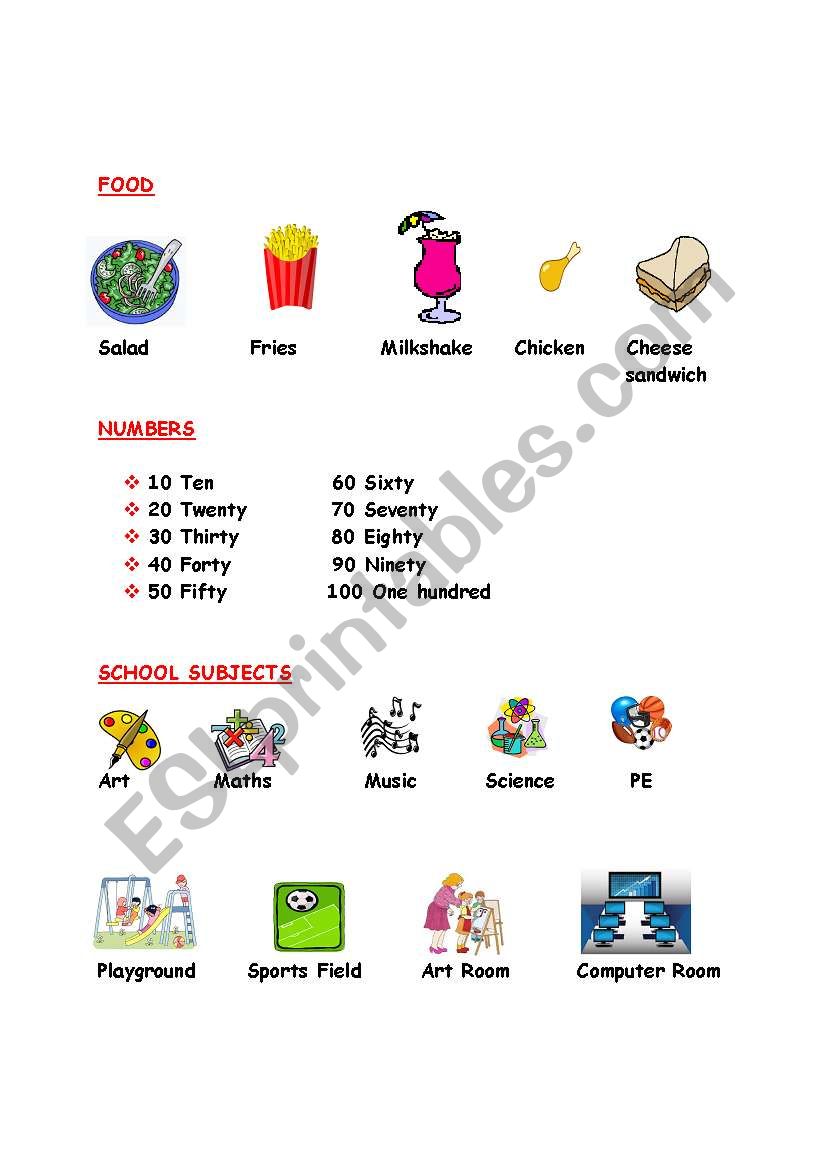 flashcard worksheet